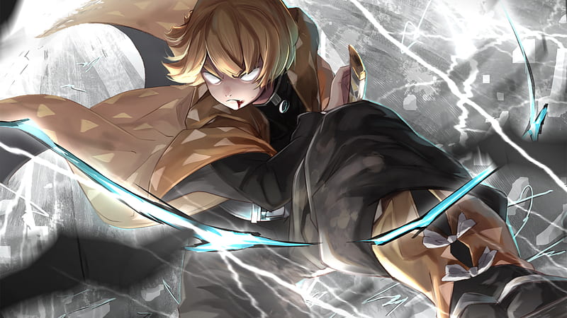 Demon Slayer Zenitsu Agatsuma Anime Hd Wallpaper Peakpx