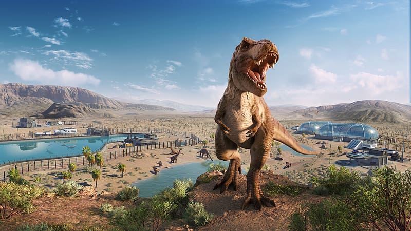 Tyrannosaurus Rex, Video Game, Jurassic World Evolution 2, HD wallpaper