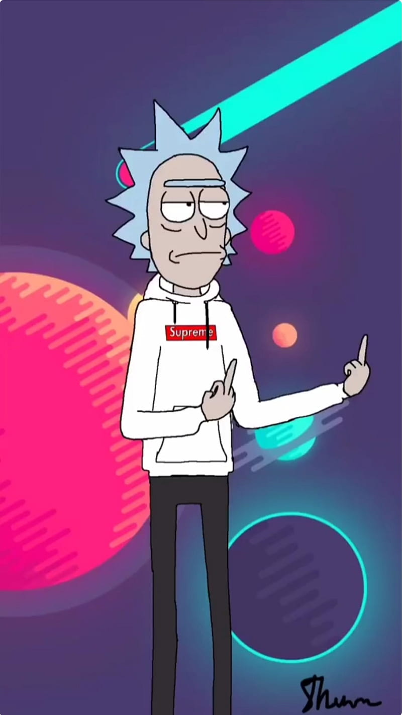 Rick and Morty, 3d, anaglyph, cool, psicodelia, HD phone wallpaper