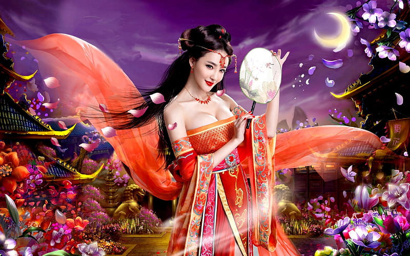 SPRING GODDESS, Three partner, alternative, Liu Yuxin, beauty, HD wallpaper
