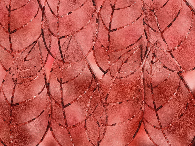 Red Leaf Pattern, HD wallpaper