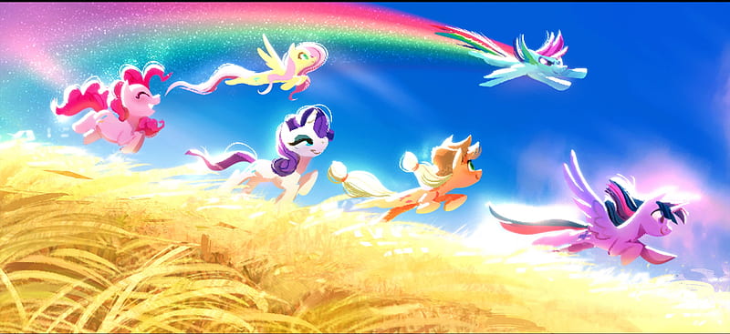 My Little Pony, My Little Pony: A New Generation, Twilight Sparkle , Applejack (My Little Pony) , Rarity (My Little Pony) , Fluttershy (My Little Pony) , Rainbow Dash , Pinkie Pie, HD wallpaper