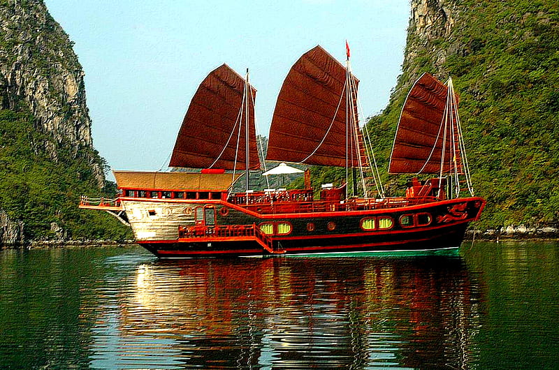MAJESTY RED DRAGON, red, cruise, travel, junk, dragon, HD wallpaper MAJESTY RED DRAGON, red, cruise, travel, junk, dragon, HD wallpaper