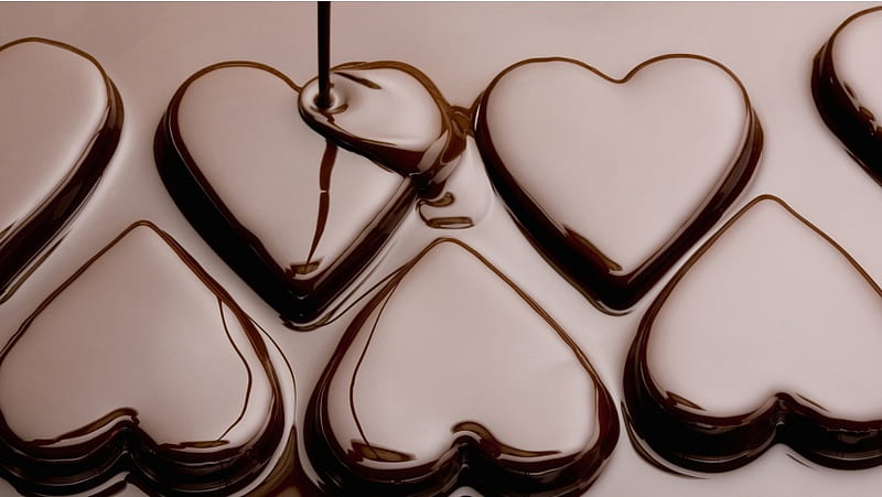 Silk Chocolate Heart, HD wallpaper