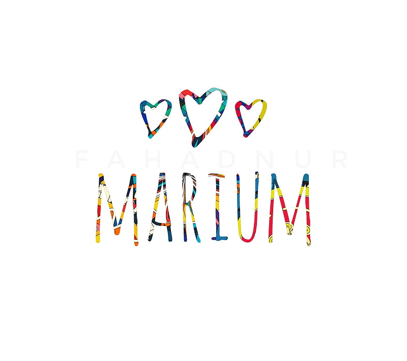 Marium - Name Art, blue, colors in name, fahad noor, fahadnoor090, galaxy, girls name art, instagram, love, marium name pics, name art, name art marium, name designs, name sketch, typography, HD wallpaper