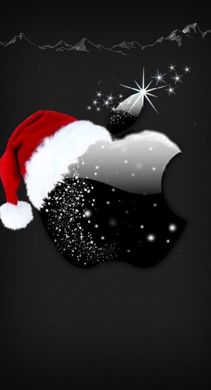 Christmas Apple, apple, christmas, ipad, iphone, HD phone wallpaper | Peakpx
