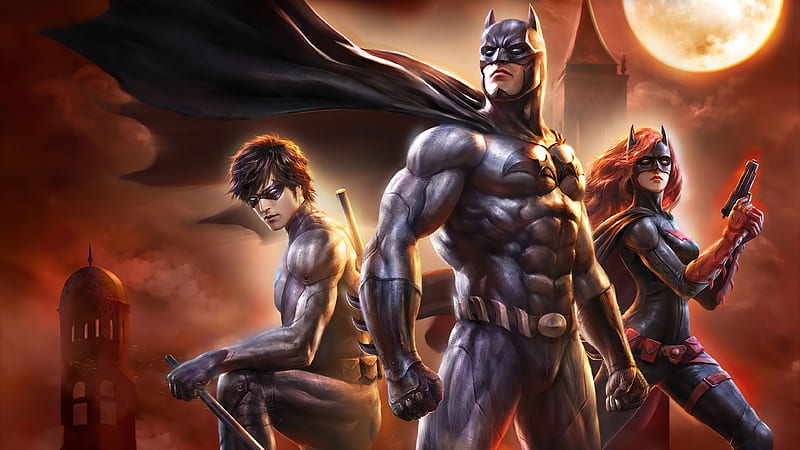 Batman Nightwing Batwoman, batman, nightwing, batwoman, superheroes, artwork, HD wallpaper