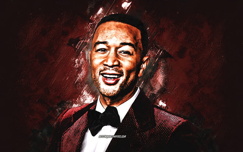 John Legend, portrait, american singer, burgundy stone background, popular  singers, HD wallpaper | Peakpx