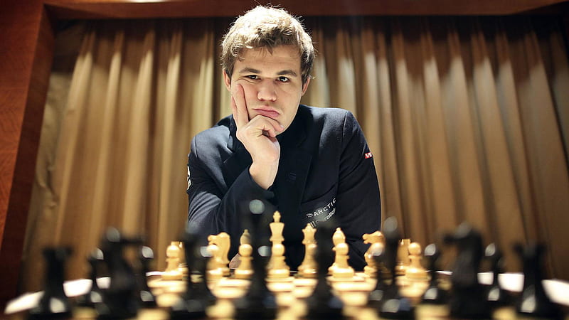 Magnus Carlsen Chess Board, Chess Player, HD wallpaper