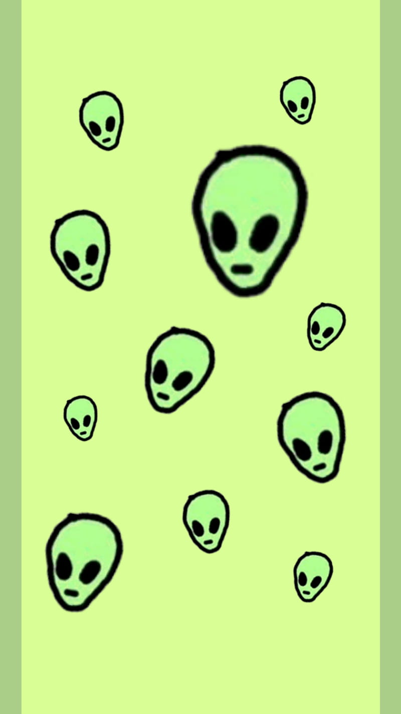 Alien, green, yellow, HD phone wallpaper | Peakpx