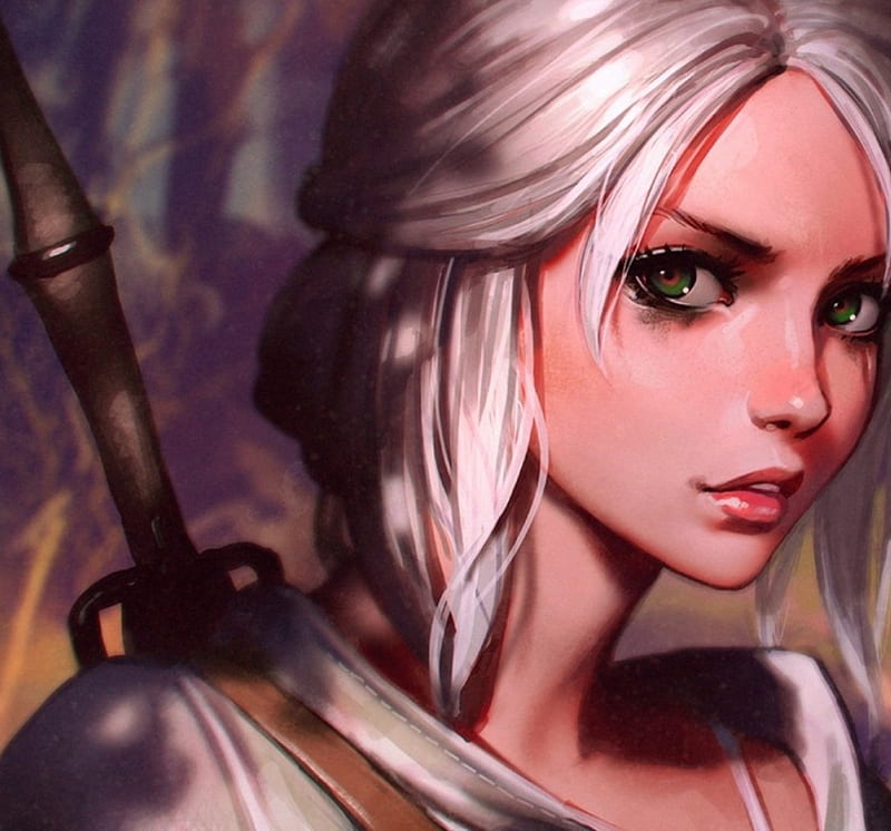 720P Free Download | Ciri, Art, Female, Videogame, Lovely, White Hair