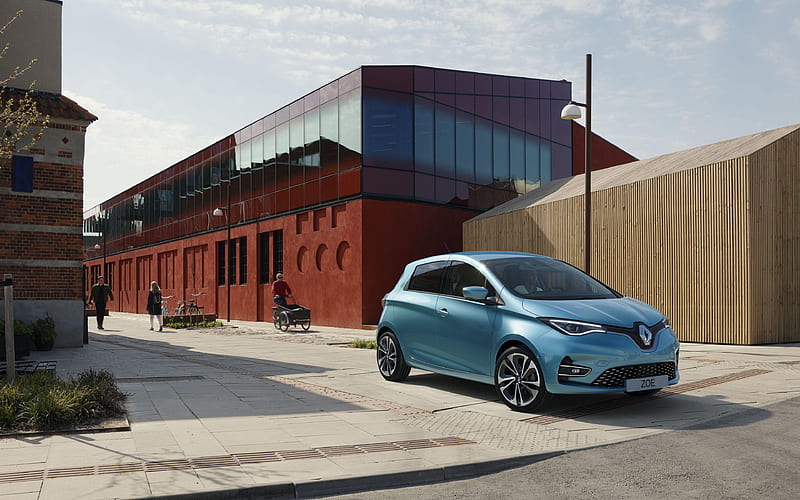 Renault Zoe compact cars, 2019 cars, street, 2019 Renault Zoe, french cars, Renault, HD wallpaper