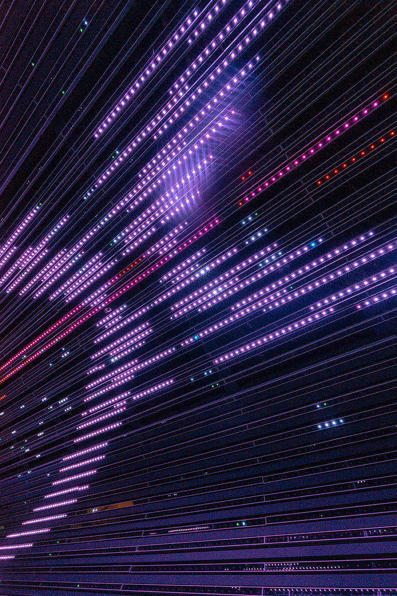 neon, lines, points, light, illumination, HD phone wallpaper