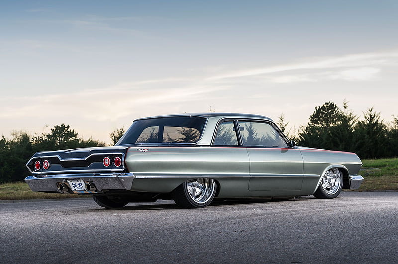 1963-Chevy-Bel-Air, Classic, GM, 1963, Muscle, HD wallpaper