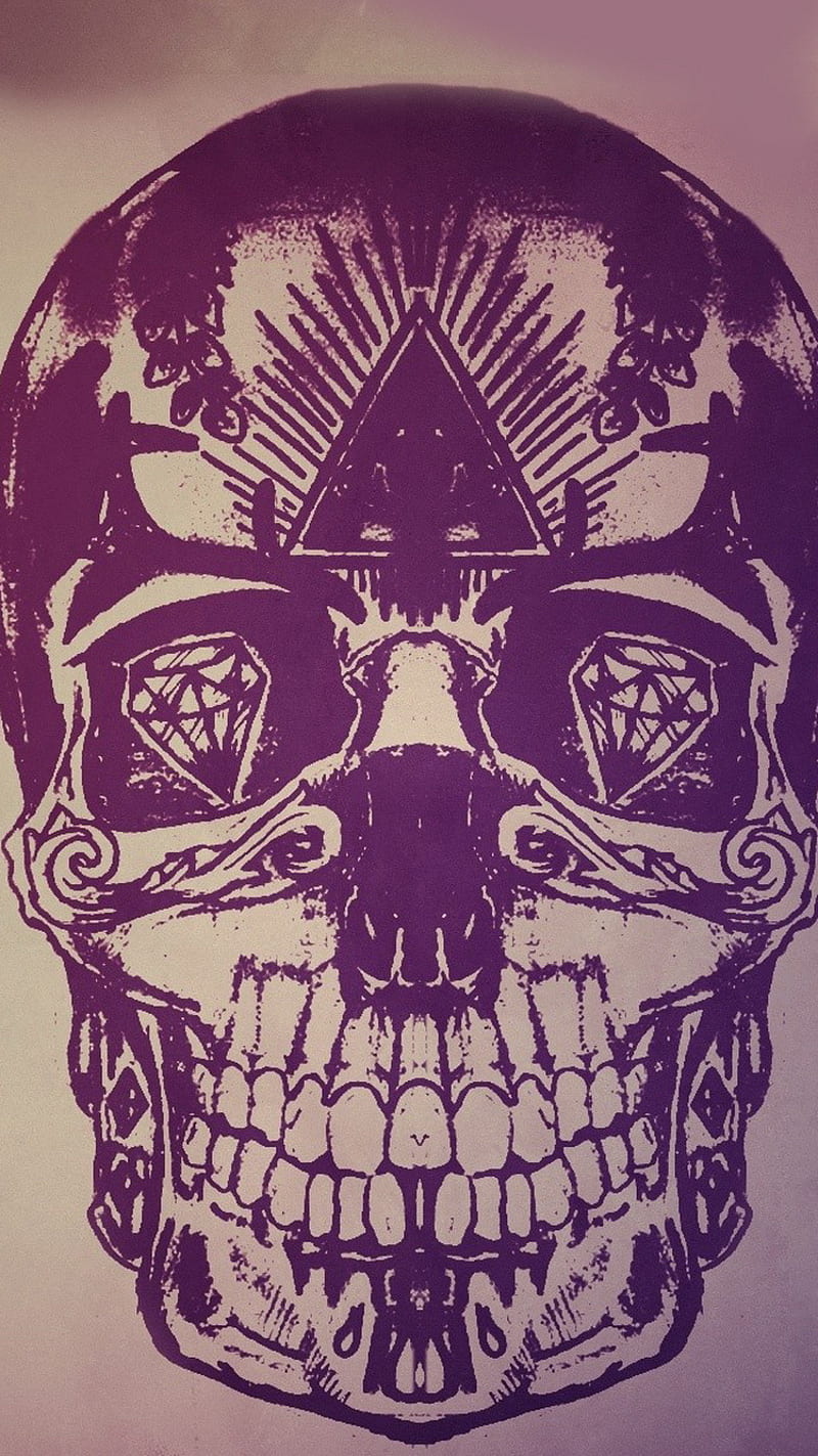 Skull, drawing, illuminati, sketch, HD phone wallpaper
