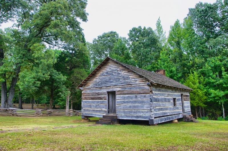 Antique Wooden Shiloh Church, Churches, Architecture, Forests, Wooden Cabins, Old Buildings, Nature, American South, HD wallpaper