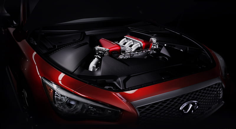 2014 Infiniti Q50 Eau Rogue Concept - Engine , car, HD wallpaper