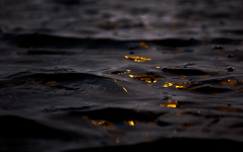 water texture, black water background, waves water texture, night, water background, HD wallpaper