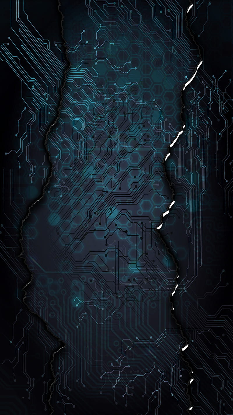 Blob Tech, black, liquid, s6, technology, HD phone wallpaper