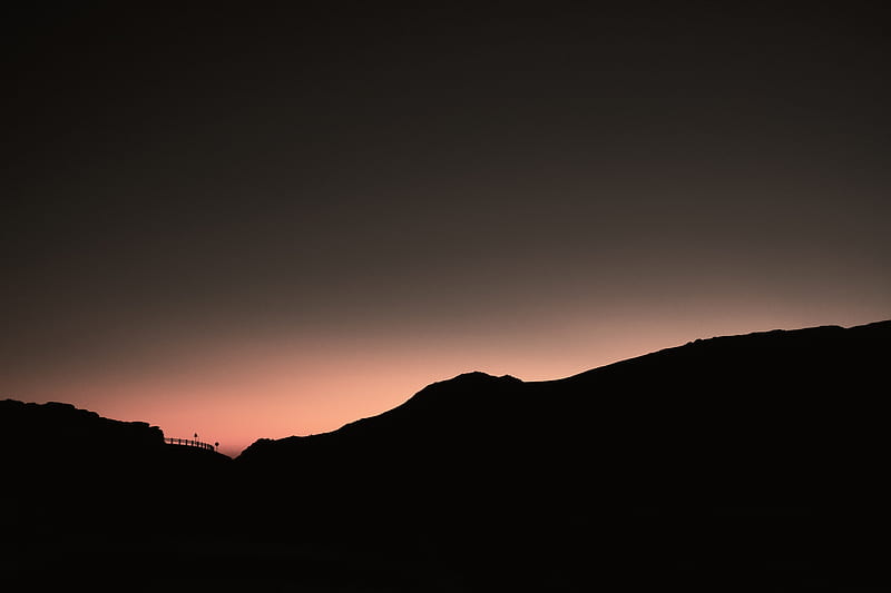 Hills, sunset, dusk, dark, HD wallpaper | Peakpx