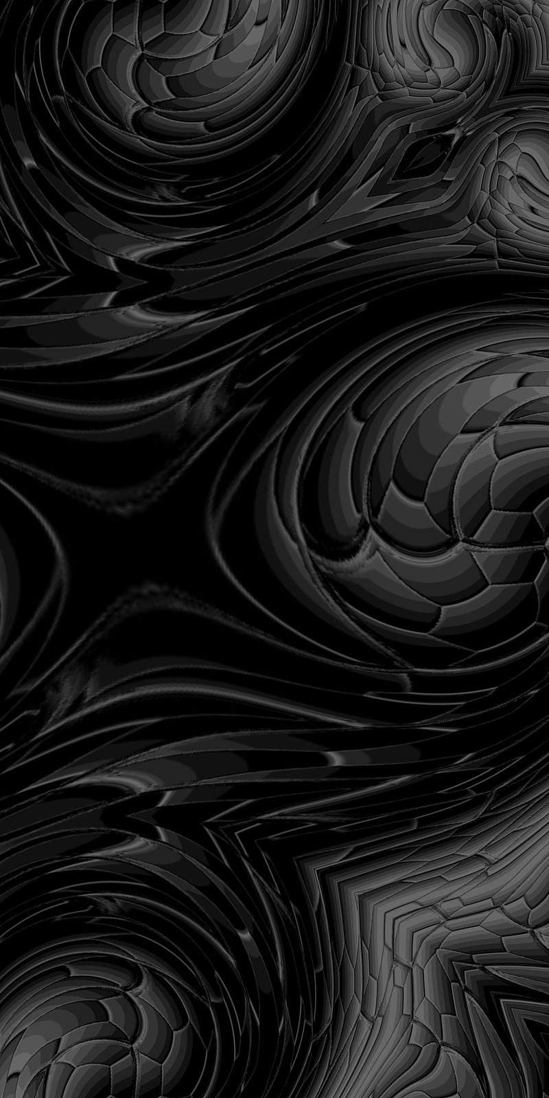 Swirl Scales, abstract, black, geometry, gray, shapes, HD phone wallpaper