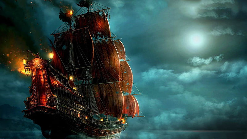 sailing ship painting-Fantasy design, HD wallpaper