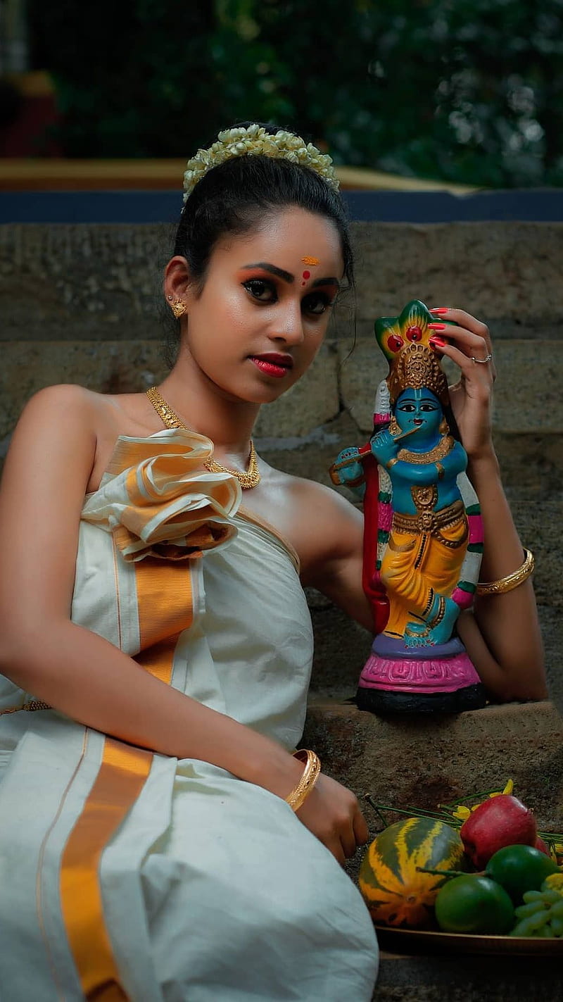 Arya, mallu model, happy vishu, HD phone wallpaper | Peakpx