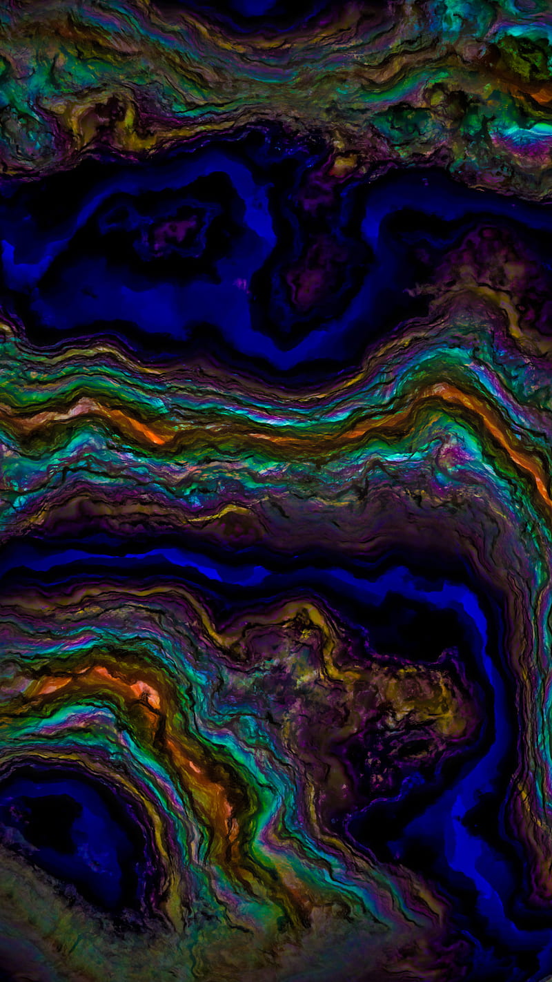 Deep Blue Nebula, 3d, blender, color, cool, ototoxic, space, stripes, HD phone wallpaper