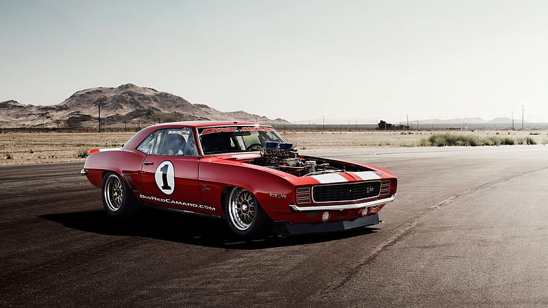 1969 Chevrolet Camaro Supercharged, Old-Timer, Red, Camaro, Car, Chevrolet,  Muscle, HD wallpaper | Peakpx