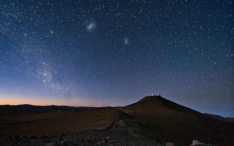 sky constellations night desert-Natural scenery, HD wallpaper