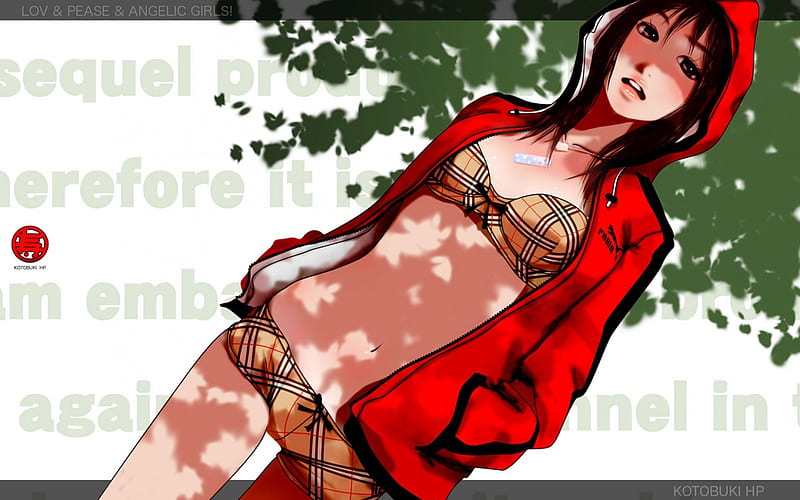 Red Hooded Girl, pretty, girl, bra, asian, bonito, chinese, CG, HD wallpaper