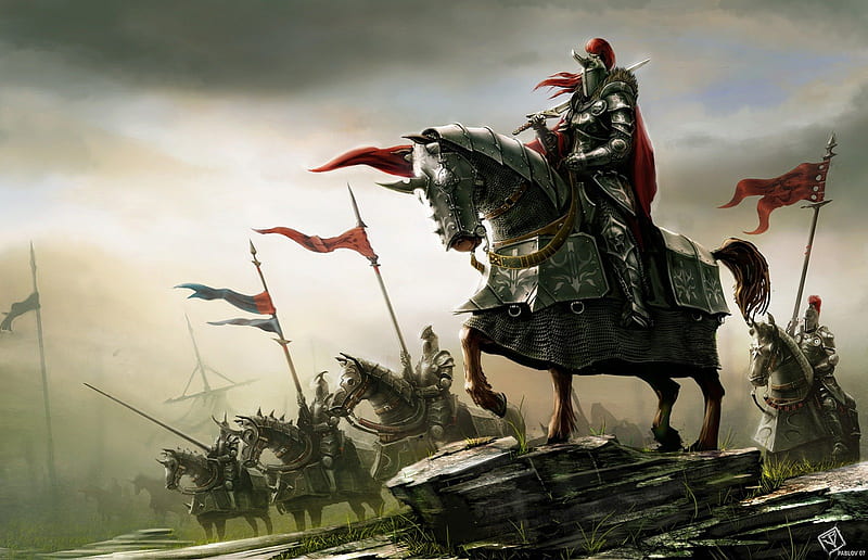 Horse Warrior, guerra, battle, horse, Warrior, HD wallpaper