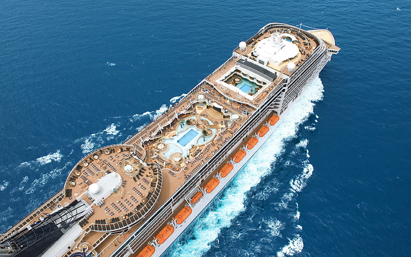 Splendida cruise ship, port, MSC Splendida, MSC Cruises, HD wallpaper