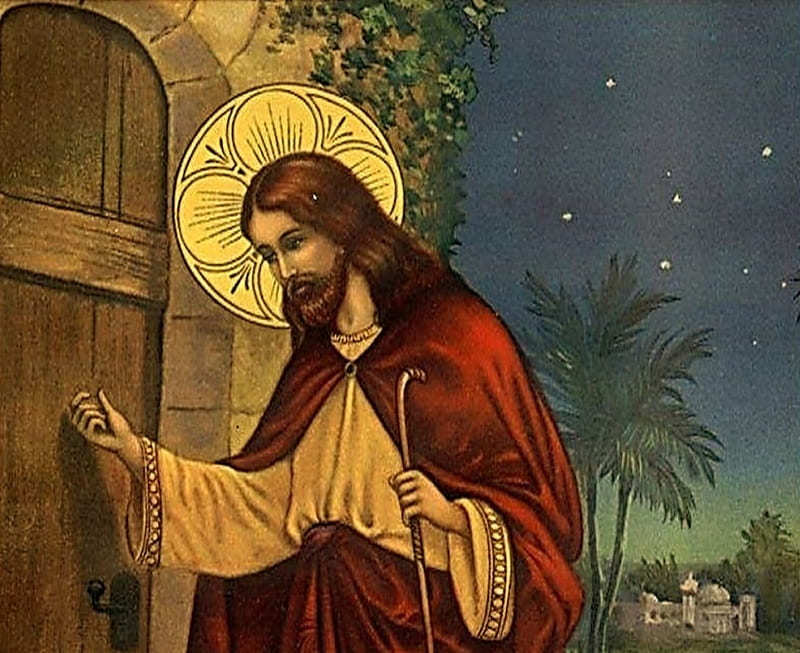 Jesus knocks the door, christ, jesus, gospel, love, door, HD wallpaper