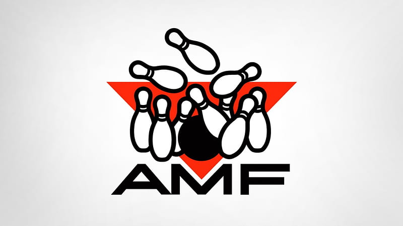 AMF, logo, bowling pins, graphics, bowling, vector, HD wallpaper