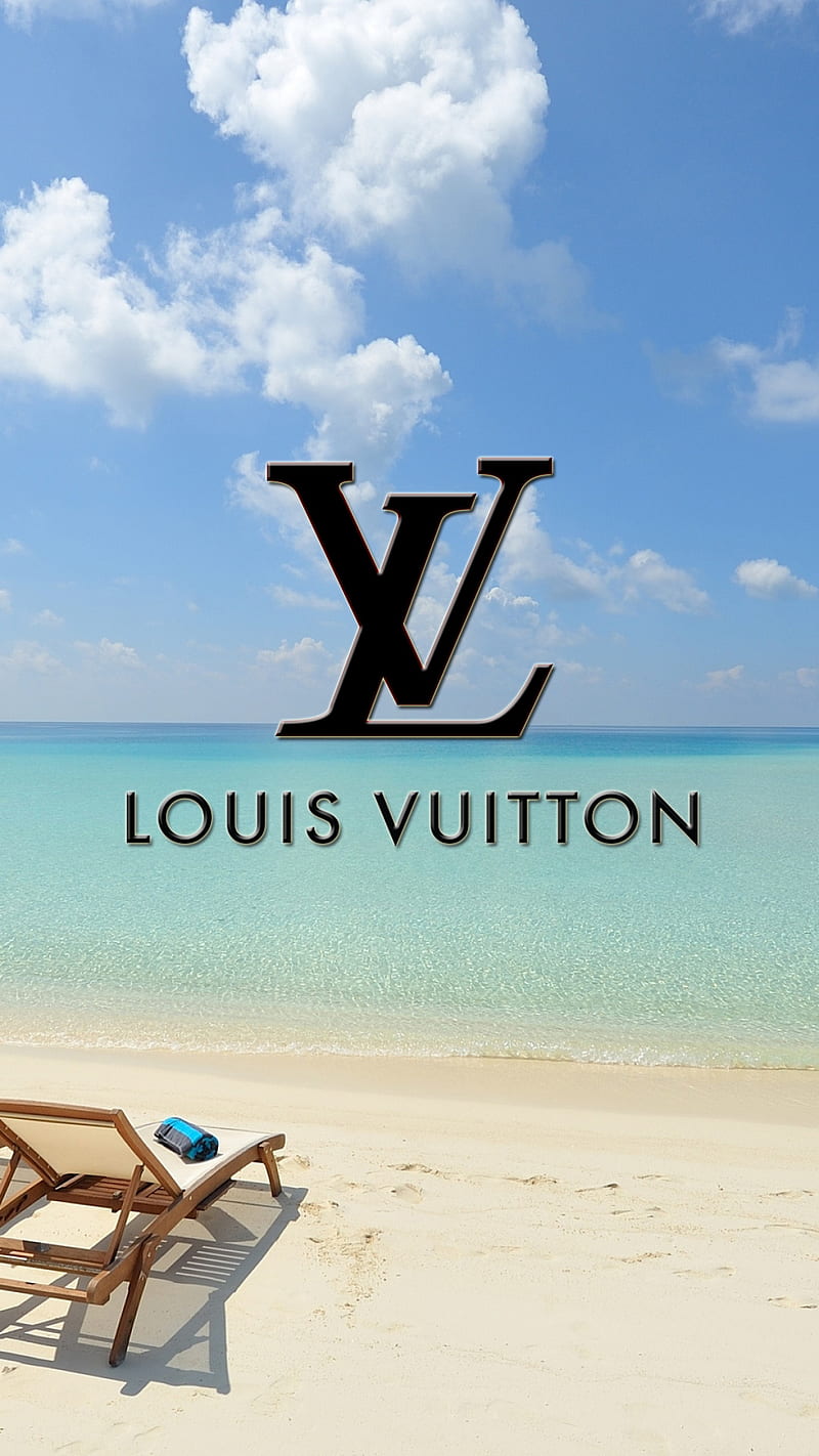 Louis Vuitton, beach, designer, landscape, lv, ocean, sea, summer, tropical, HD phone wallpaper