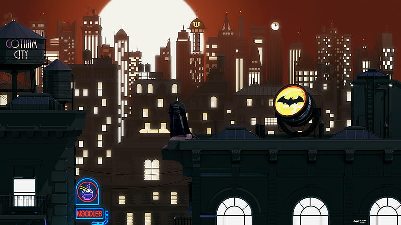Batman New Gotham Art, batman, superheroes, digital-art, artwork, behance, HD wallpaper