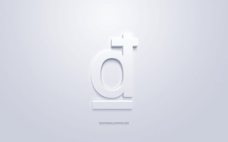 Vietnamese dong symbol, currency sign, Vietnamese dong, white 3D Vietnamese dong sign, Vietnamese dong Currency, white background, HD wallpaper