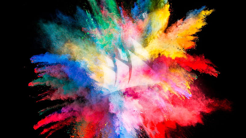 Colorful Powder Burst Abstract, HD wallpaper