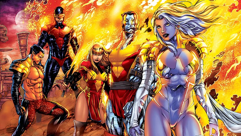 X Men, Comics, Cyclops (Marvel Comics), Phoenix (Marvel Comics), Colossus, Emma Frost, Namor The Sub Mariner, HD wallpaper