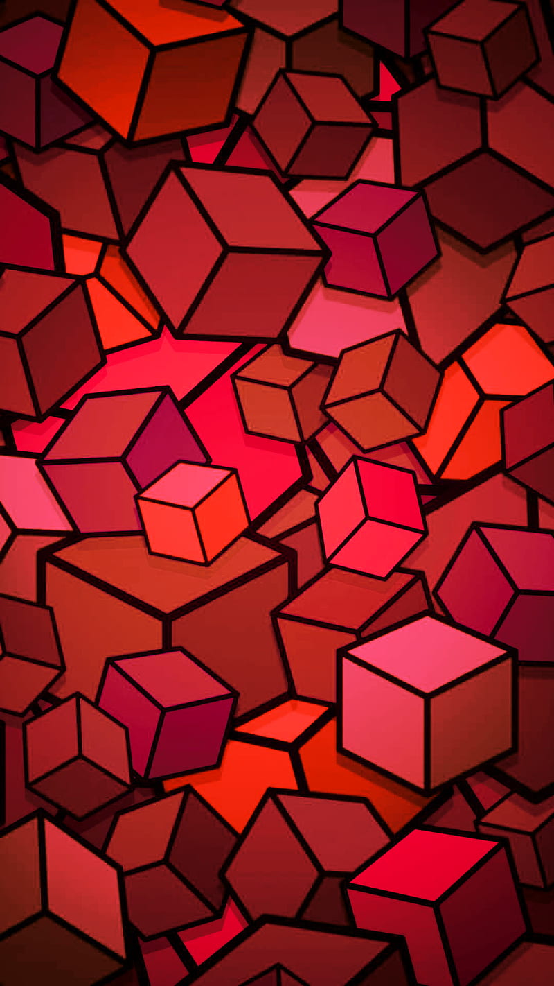 Red Geometric Wallpapers  Wallpaper Cave
