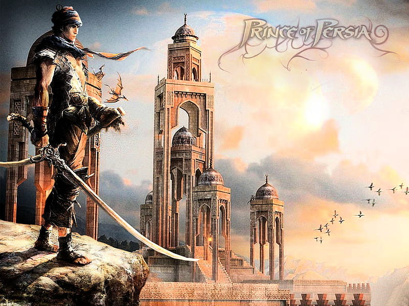 Known Warrior, fighting, 2008, action, prince of persia, ubisoft, pop, video game, palace, adventure, warrior, sunshine, weapon, sword, HD wallpaper