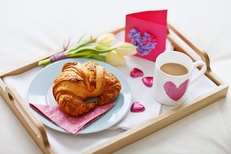  Buenos días, buenos días, desayuno, dulce, grafía, café, corazón, flores, mañana, Fondo de pantalla HD