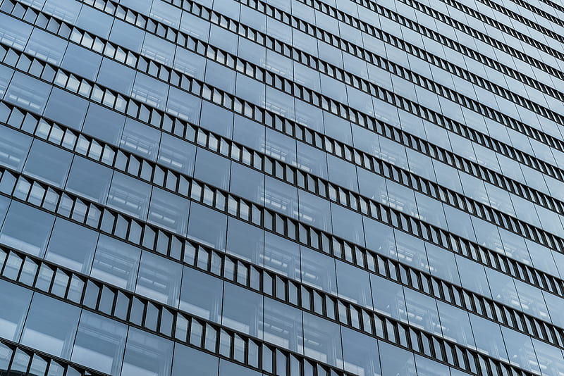 facade, windows, glass, building, HD wallpaper