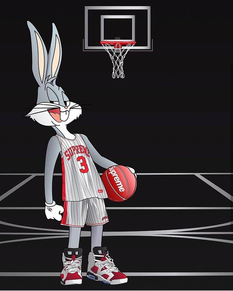 Supreme bugs bunny, basketball, bugs bunny, chicago, supreme basketball, HD phone wallpaper