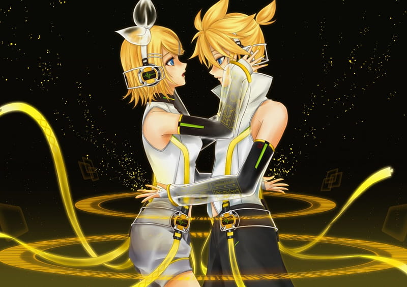 ~My Love~, vocaloid, romance, anime, siblings, couple, rin and len kagamine, HD wallpaper