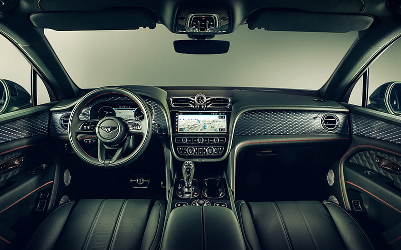 Bentley Bentayga, 2021, interior, interior view, front panel, new Bentayga, luxurious interior, British cars, Bentley, HD wallpaper