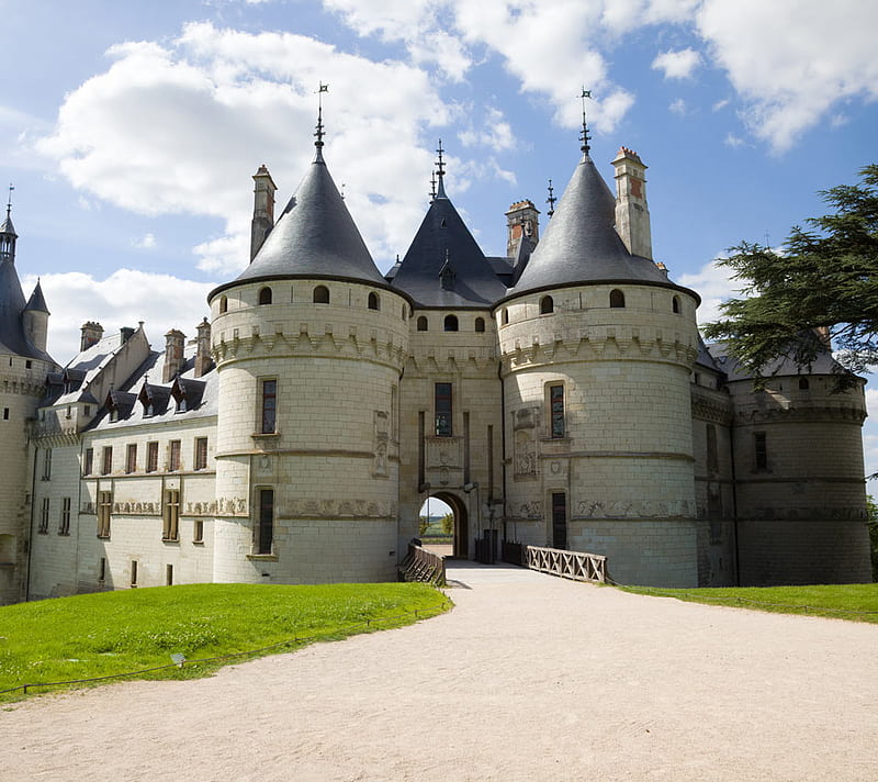 Chateau de Chaumont sur Loire, architecture, chateau, buildings, chaumont castlefrench, castle, loire river, HD wallpaper