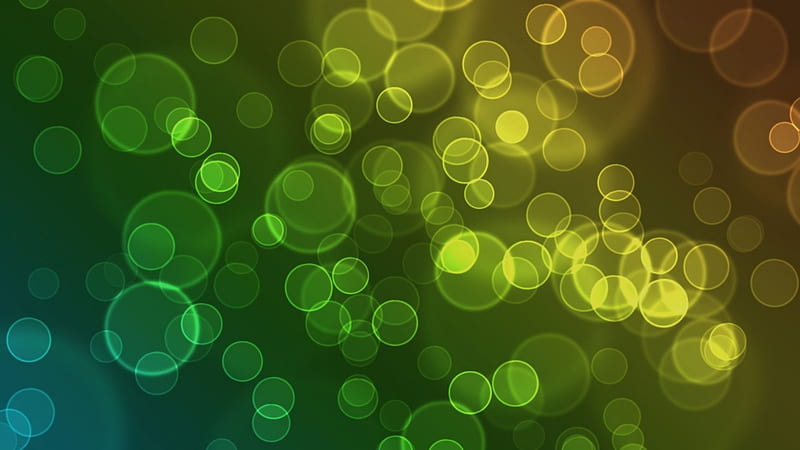 Bubbles, green, yellow, mix, colour, HD wallpaper
