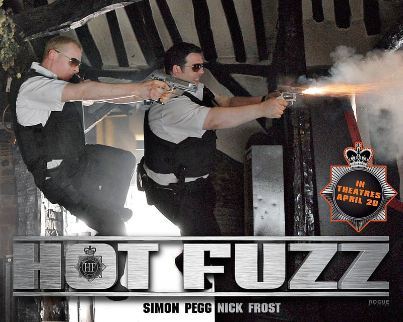 Hot Fuzz, Fuzz, Simon Pegg, Nick Frost, Hot, HD wallpaper